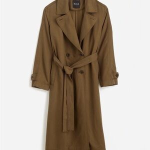 Madewell Brown Double-Breasted Trench Coat